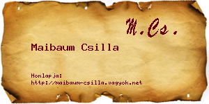 Maibaum Csilla névjegykártya